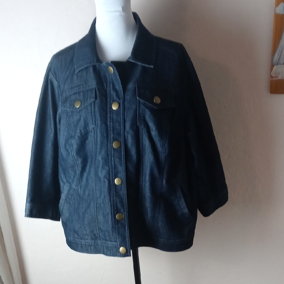 Sejour Jackets & Blazers - Sejour Blue Chambray Shirt Jacket